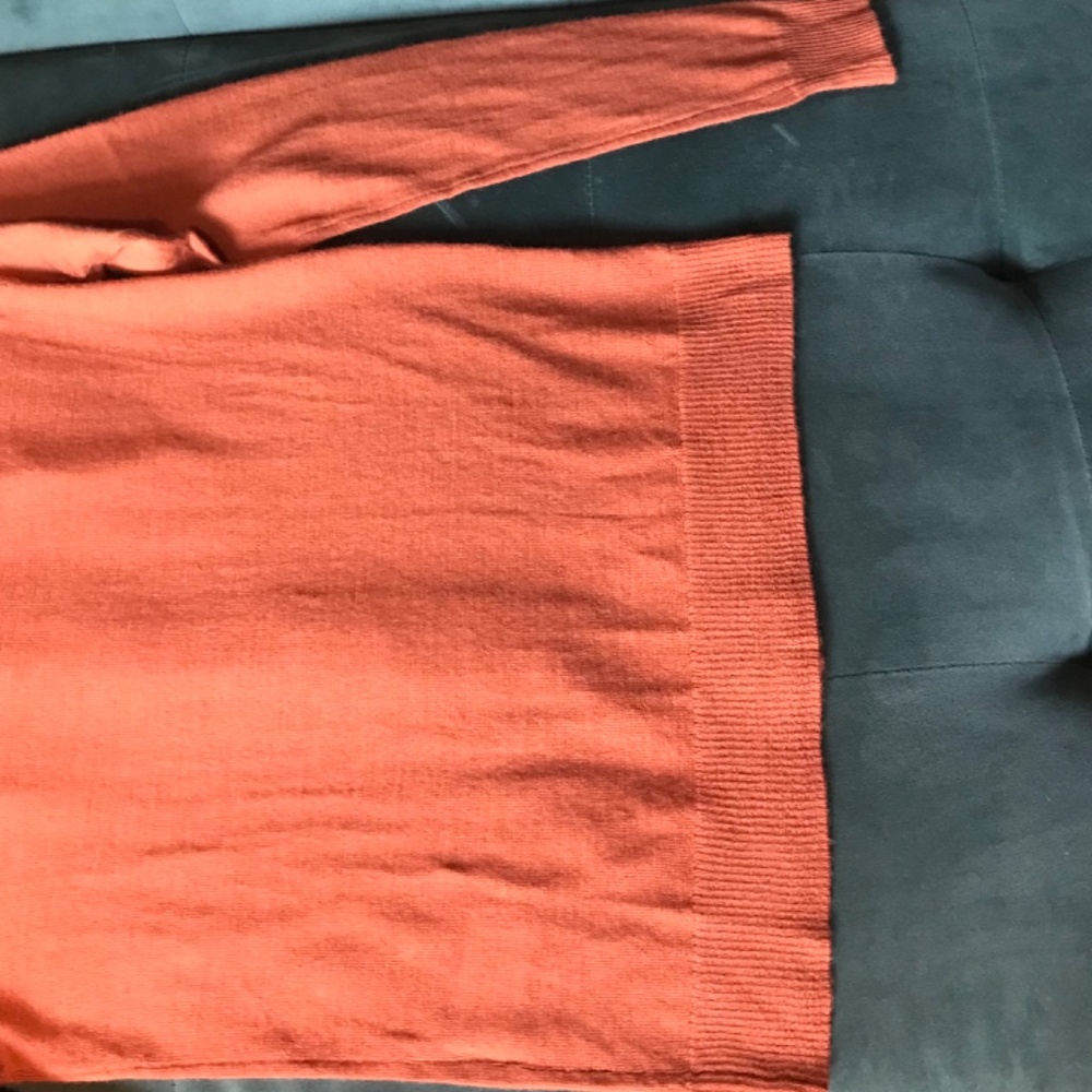 Zara Rust Ruffle-Trim Button Cardigan - Picture 15 of 15